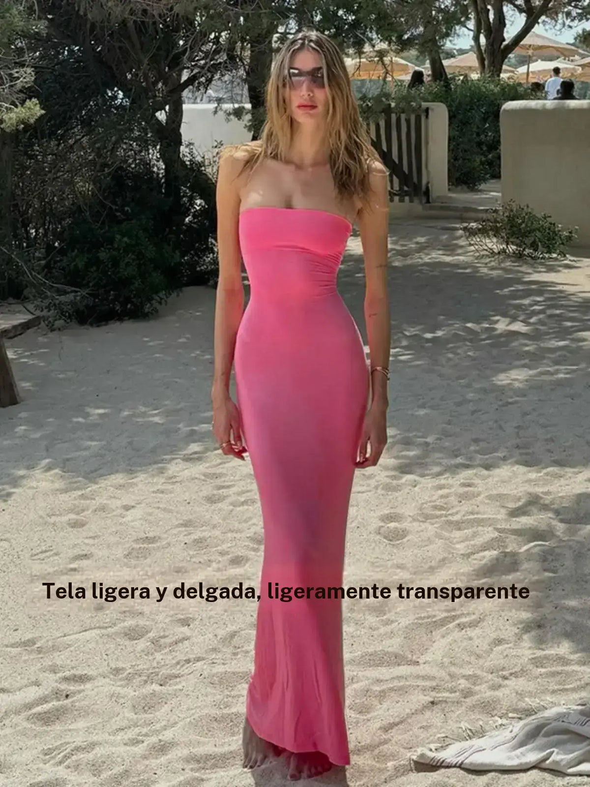 Vestido Strapless Luna Largo