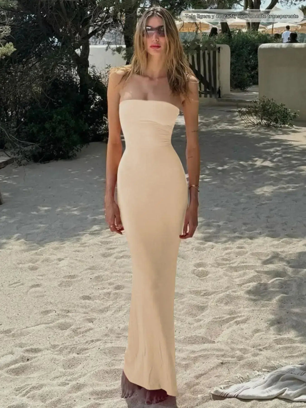 Vestido Strapless Luna Largo