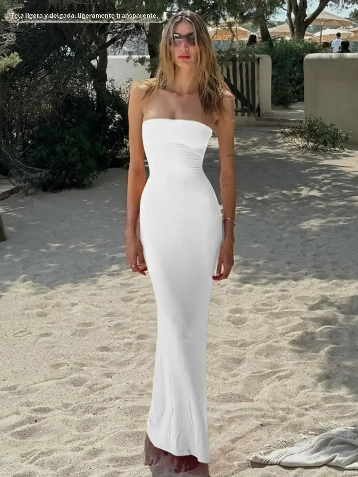 Vestido Strapless Luna Largo