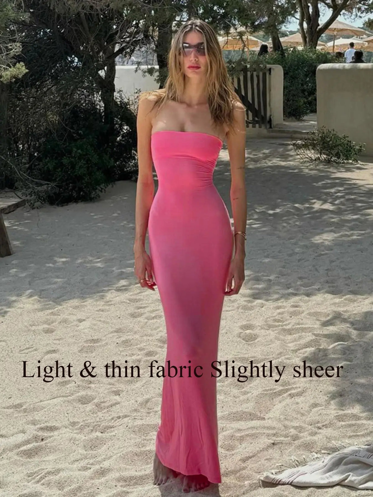 Vestido Strapless Luna Largo
