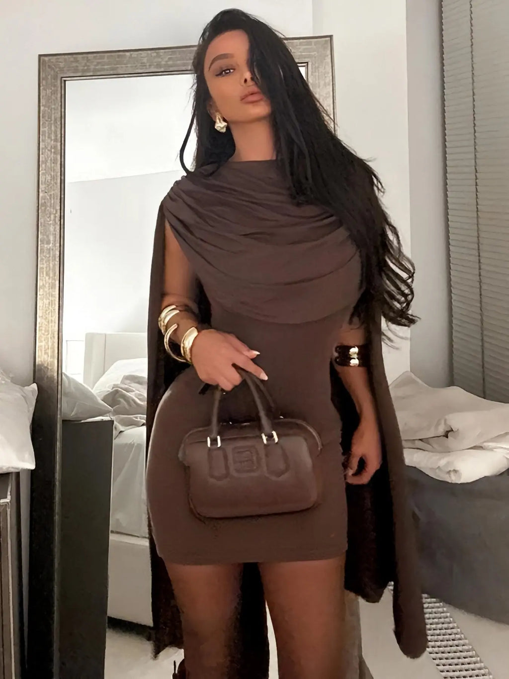 Vestido Elena Fruncido de Noche