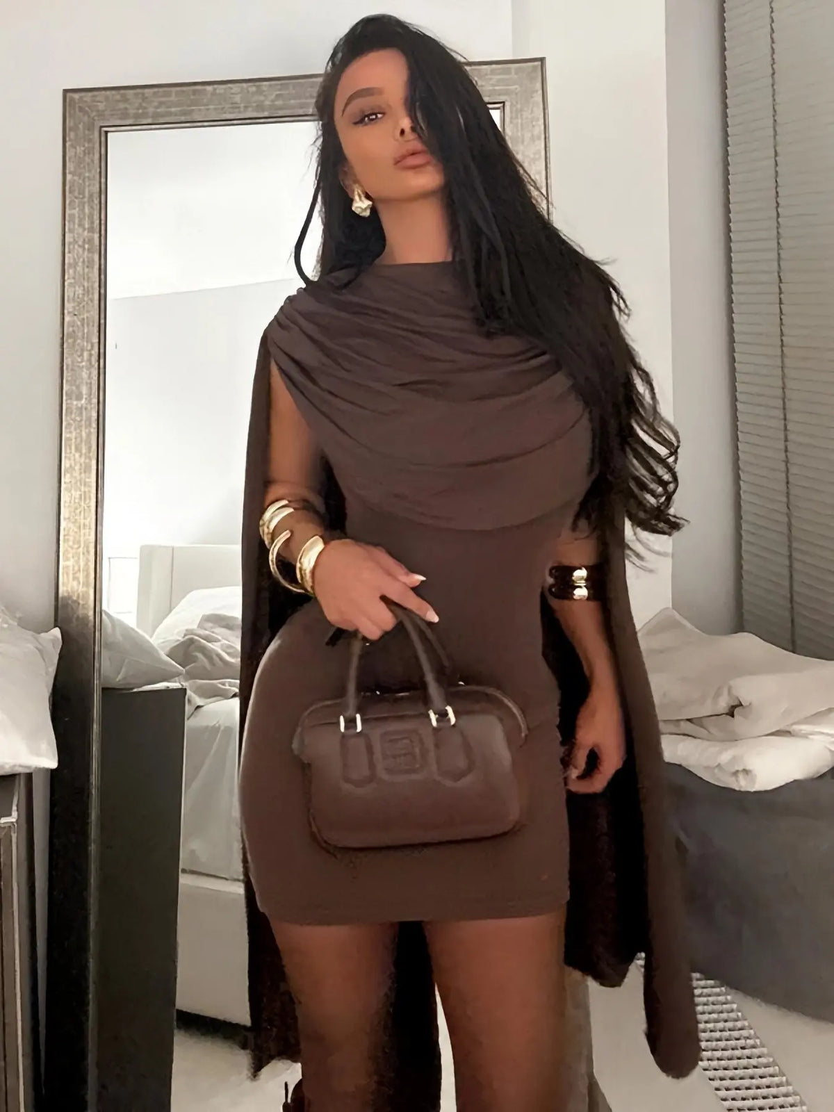 Vestido Elena Fruncido de Noche